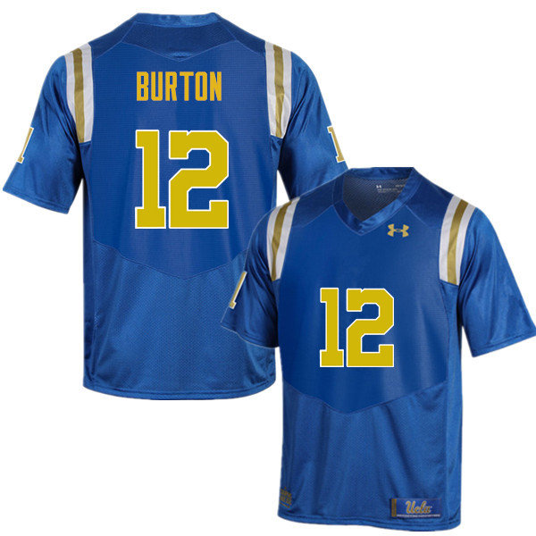 Men #12 Austin Burton UCLA Bruins Under Armour College Football Jerseys Sale-Blue